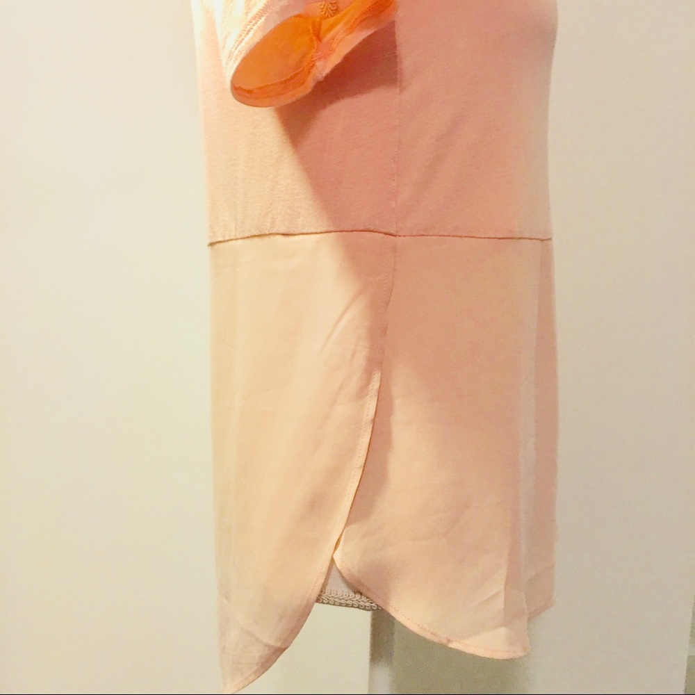 NWT Bar III Pink Double Texture Top - Picture 6 of 8